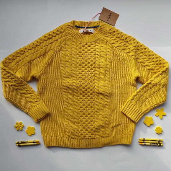 Nwt Mini Boden yellow sweater - Picture 3 of 16